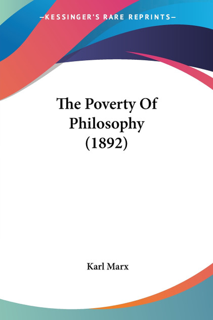 The Poverty Of Philosophy (1892)