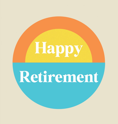 Happy Retirement Guest Book with lined pages (hardback)