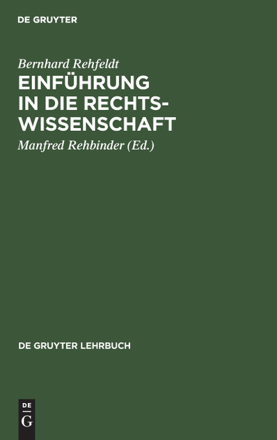 Einführung in die Rechtswissenschaft