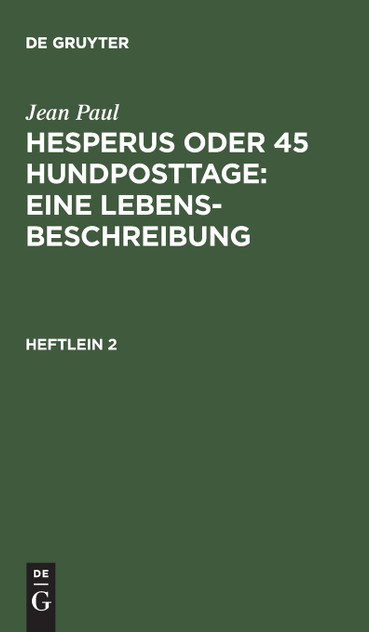 Hesperus oder 45 Hundposttage