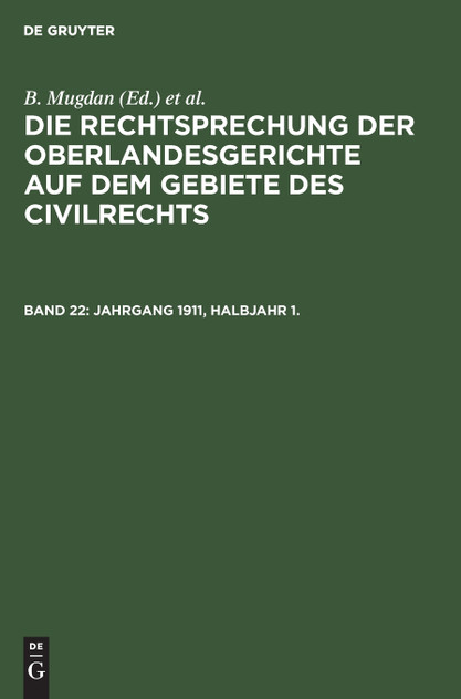 Jahrgang 1911, Halbjahr 1. Jahrgang 1911, Halbjahr 1.