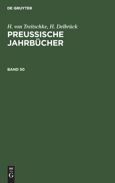 Preußische Jahrbücher Preußische Jahrbücher Preußische Jahrbücher Preußische Jahrbücher