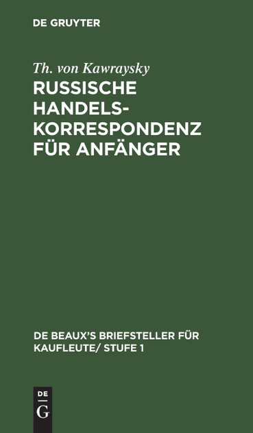 Russische Handelskorrespondenz für Anfänger