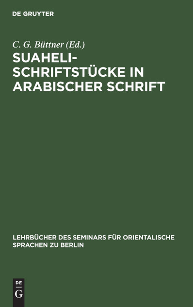 Suaheli-Schriftstücke in arabischer Schrift Suaheli-Schriftstücke in arabischer Schrift