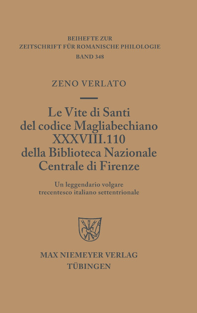 Le Vite di Santi del codice Magliabechiano XXXVIII. 110 della Biblioteca Nazionale Centrale di Firenze