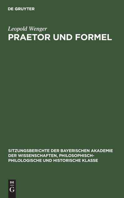 Praetor und Formel