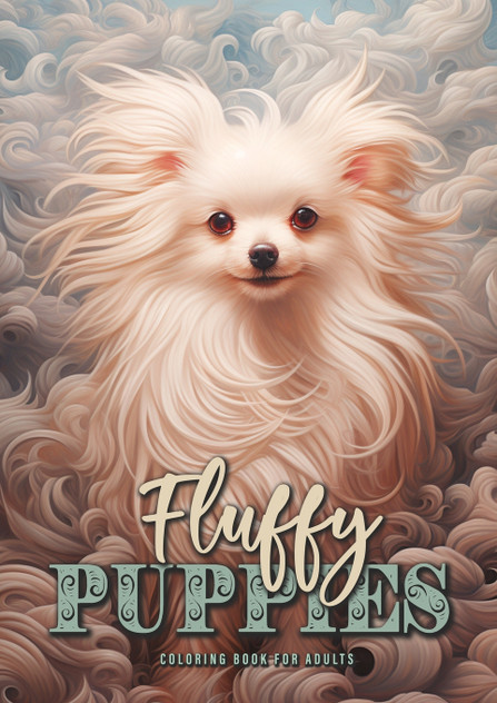 Fluffy Puppies Coloring Book for Adults Fluffy Puppies Coloring Book for Adults