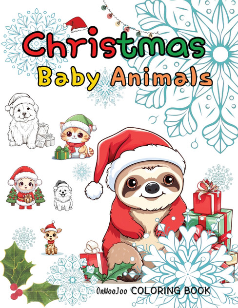 Coloring Book Christmas Baby Animals Coloring Book Christmas Baby Animals