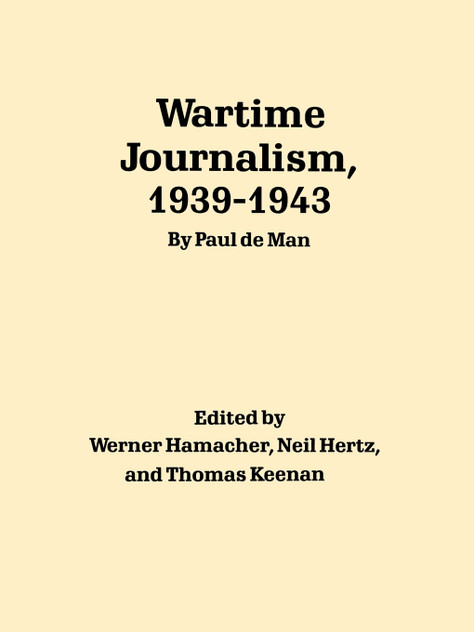 Wartime Journalism, 1939-1943 Wartime Journalism, 1939-1943