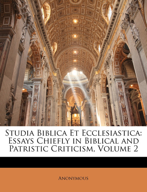 Studia Biblica Et Ecclesiastica Studia Biblica Et Ecclesiastica