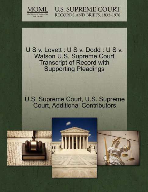 U S v. Lovett U S v. Lovett