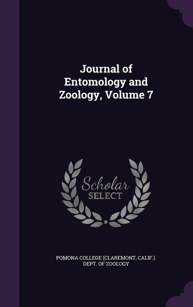 Journal of Entomology and Zoology, Volume 7 Journal of Entomology and Zoology, Volume 7