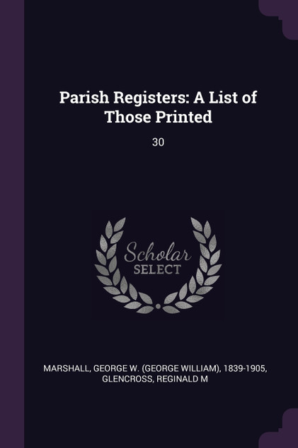 Parish Registers Parish Registers