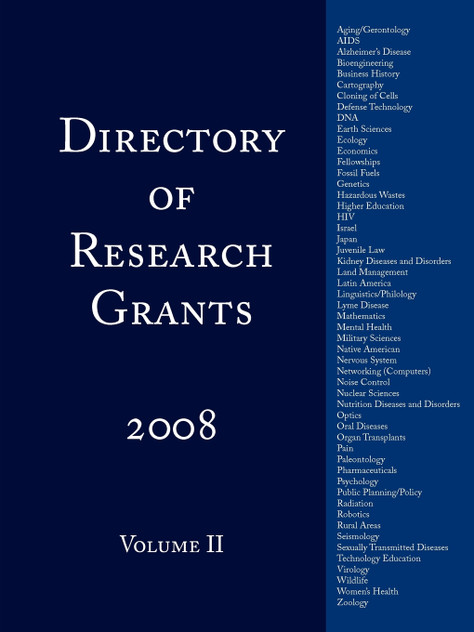 Directory of Research Grants 2008 Directory of Research Grants 2008