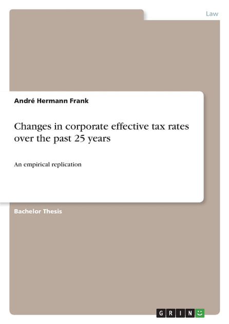 Changes in corporate effective tax rates over the past 25 years