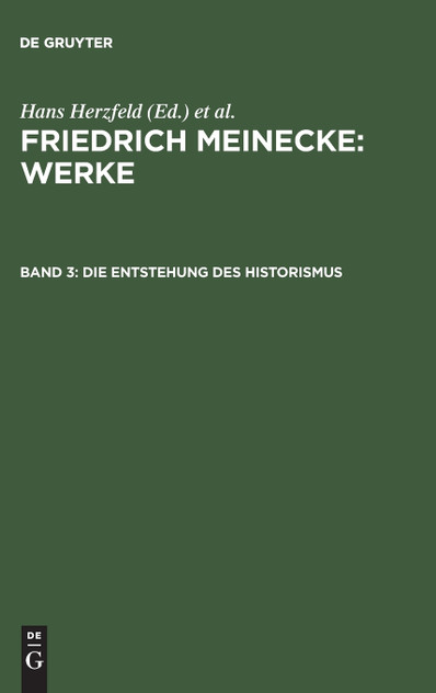 Die Entstehung des Historismus