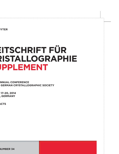 22nd Annual Conference of the German Crystallographic Society. March 2014, Berlin, Germany
