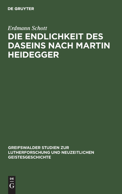 Die Endlichkeit des Daseins nach Martin Heidegger Die Endlichkeit des Daseins nach Martin Heidegger
