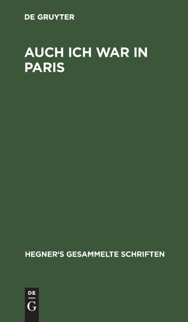 Auch ich war in Paris Auch ich war in Paris