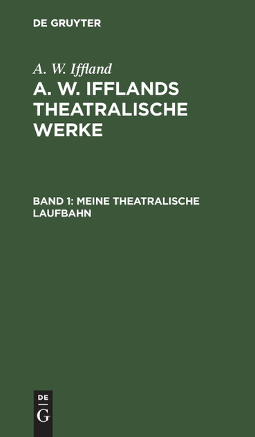 Meine theatralische Laufbahn Meine theatralische Laufbahn