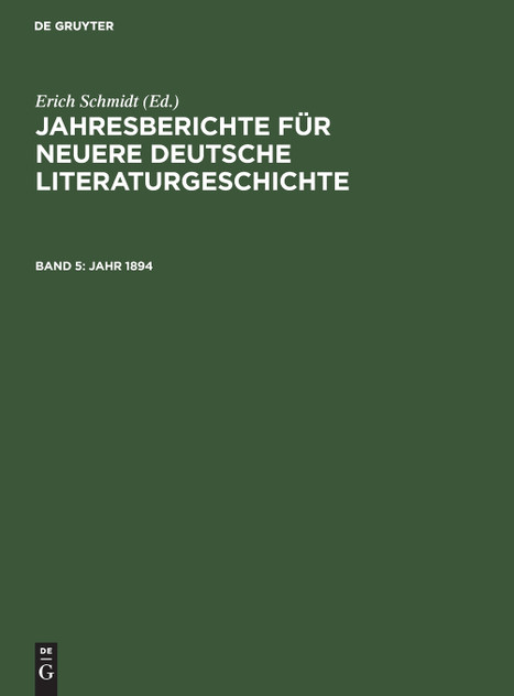 Jahr 1894 Jahr 1894