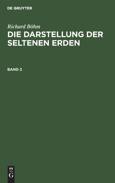 Die Darstellung der seltenen Erden Die Darstellung der seltenen Erden Die Darstellung der seltenen Erden Die Darstellung der seltenen Erden