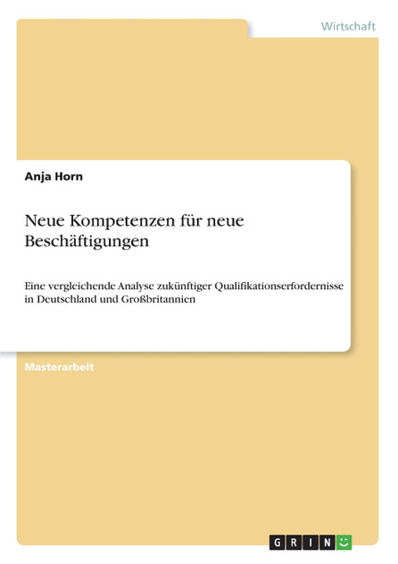 Neue Kompetenzen für neue Beschäftigungen