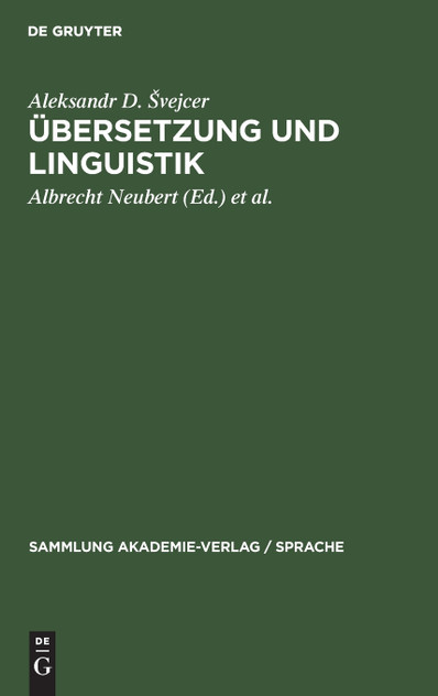 Übersetzung und Linguistik Übersetzung und Linguistik