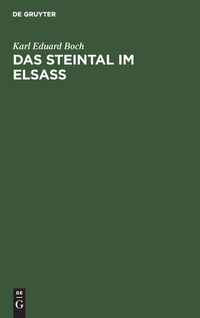Das Steintal im Elsass Das Steintal im Elsass