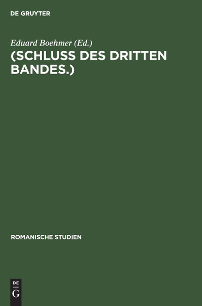 (Schluss des dritten Bandes.)