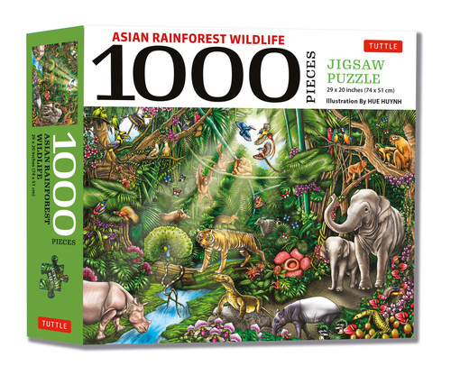 Asian Rainforest Wildlife - 1000 Piece Jigsaw Puzzle Asian Rainforest Wildlife - 1000 Piece Jigsaw Puzzle