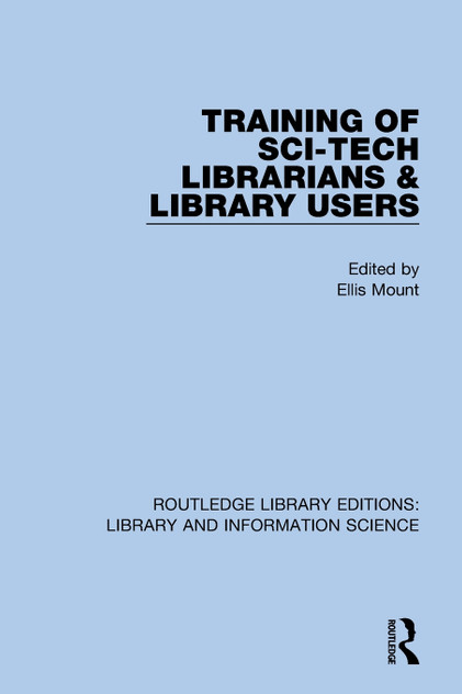 Training of Sci-Tech Librarians & Library Users Training of Sci-Tech Librarians & Library Users