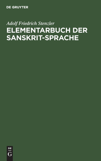 Elementarbuch der Sanskrit-Sprache Elementarbuch der Sanskrit-Sprache