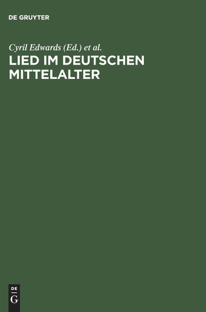 Lied im deutschen Mittelalter Lied im deutschen Mittelalter