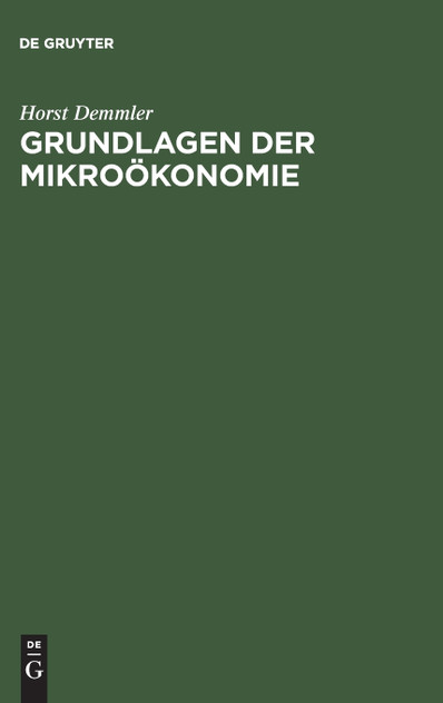 Grundlagen der Mikroökonomie Grundlagen der Mikroökonomie