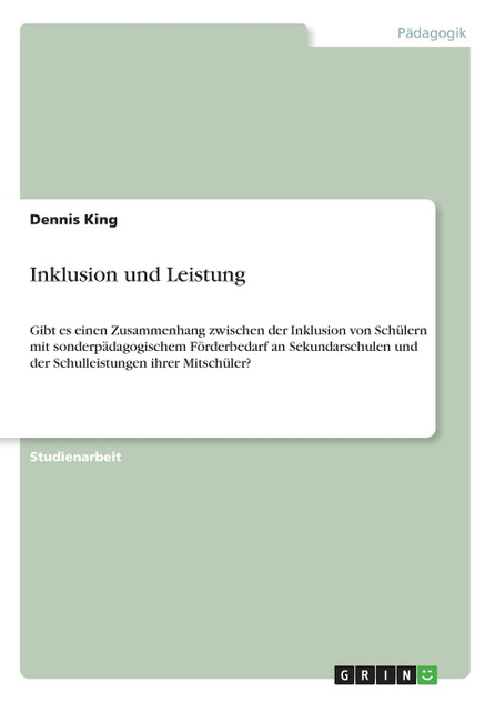 Inklusion und Leistung Inklusion und Leistung