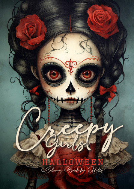 Creepy Girls Halloween Coloring Book for Adults Creepy Girls Halloween Coloring Book for Adults
