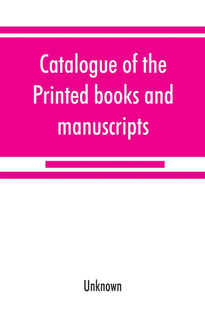 Catalogue of the printed books and manuscripts in the library of the Middle Temple Catalogue of the printed books and manuscripts in the library of the Middle Temple