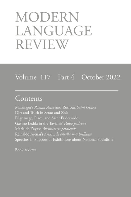 Modern Language Review (117 Modern Language Review (117
