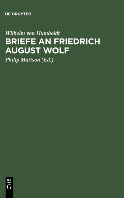 Briefe an Friedrich August Wolf Briefe an Friedrich August Wolf