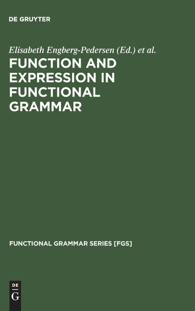 Function and Expression in Functional Grammar