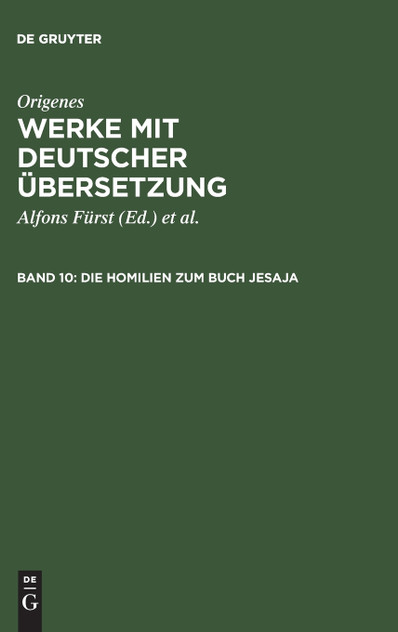 Die Homilien zum Buch Jesaja Die Homilien zum Buch Jesaja