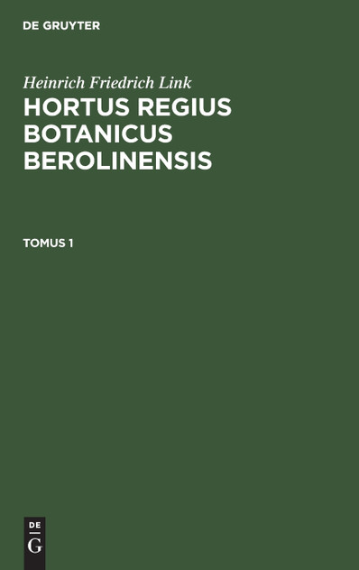 Hortus Regius Botanicus Berolinensis Hortus Regius Botanicus Berolinensis