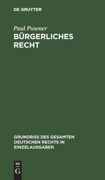Bürgerliches Recht Bürgerliches Recht