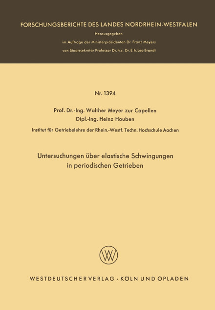 Untersuchungen über elastische Schwingungen in periodischen Getrieben