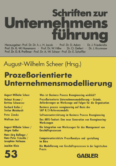 Prozeßorientierte Unternehmensmodellierung Prozeßorientierte Unternehmensmodellierung