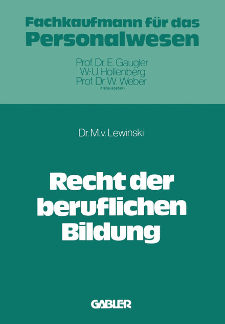 Recht der beruflichen Bildung Recht der beruflichen Bildung