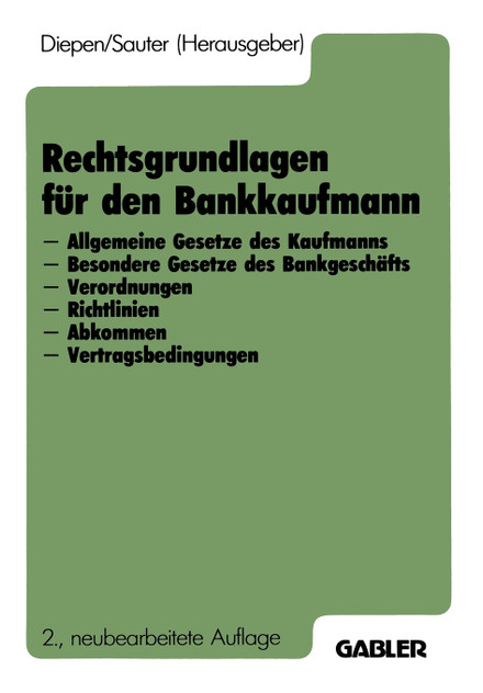 Rechtsgrundlagen für den Bankkaufmann