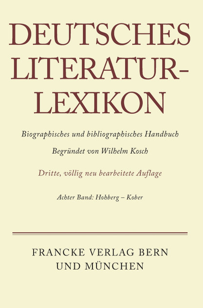 Deutsches Literatur-Lexikon, Band 8, Hohberg- Kober