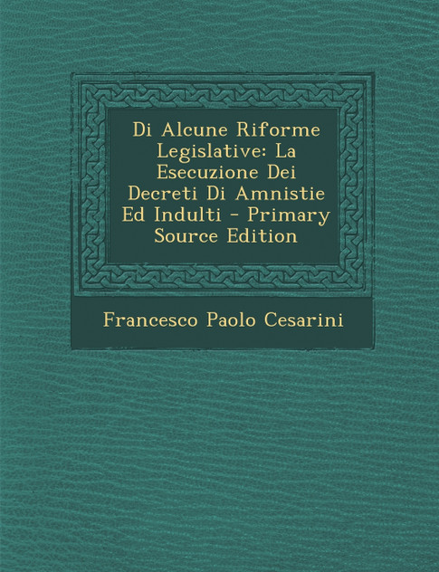 Di Alcune Riforme Legislative Di Alcune Riforme Legislative